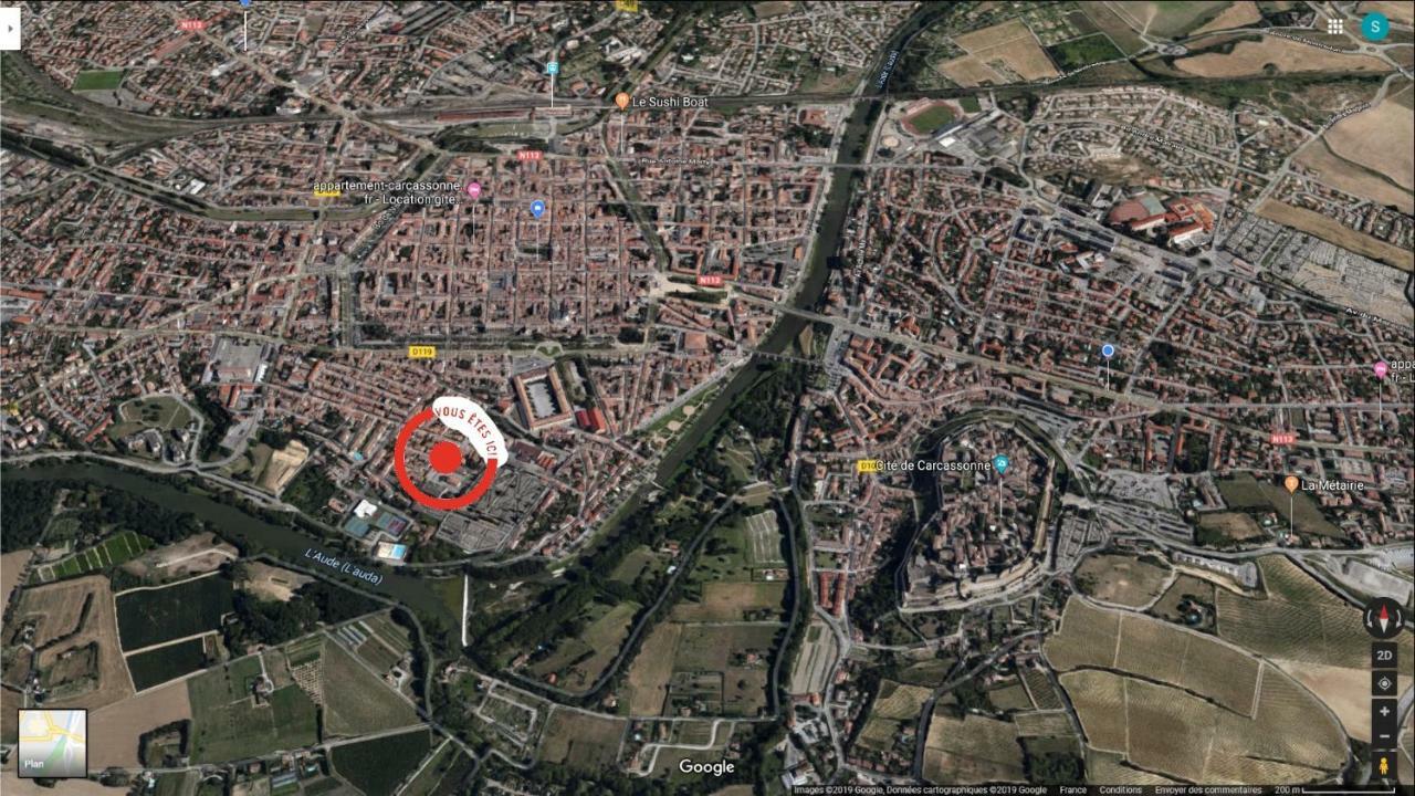 Appartement Calme Et Spacieux, Cite Et Ville A Pied, Wifi, 2 Chambres, 3 Lits Каркассонн Екстер'єр фото